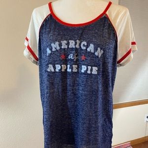 Maurices Americana Burnout Graphic Tee Sz L